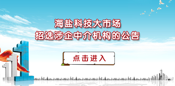 海盐科技大市场招选涉企中介机构的公告